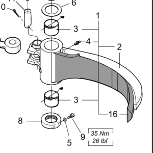 Нижний сучкорезный нож агрегата S132. KOMATSU. Log Max. 5246610